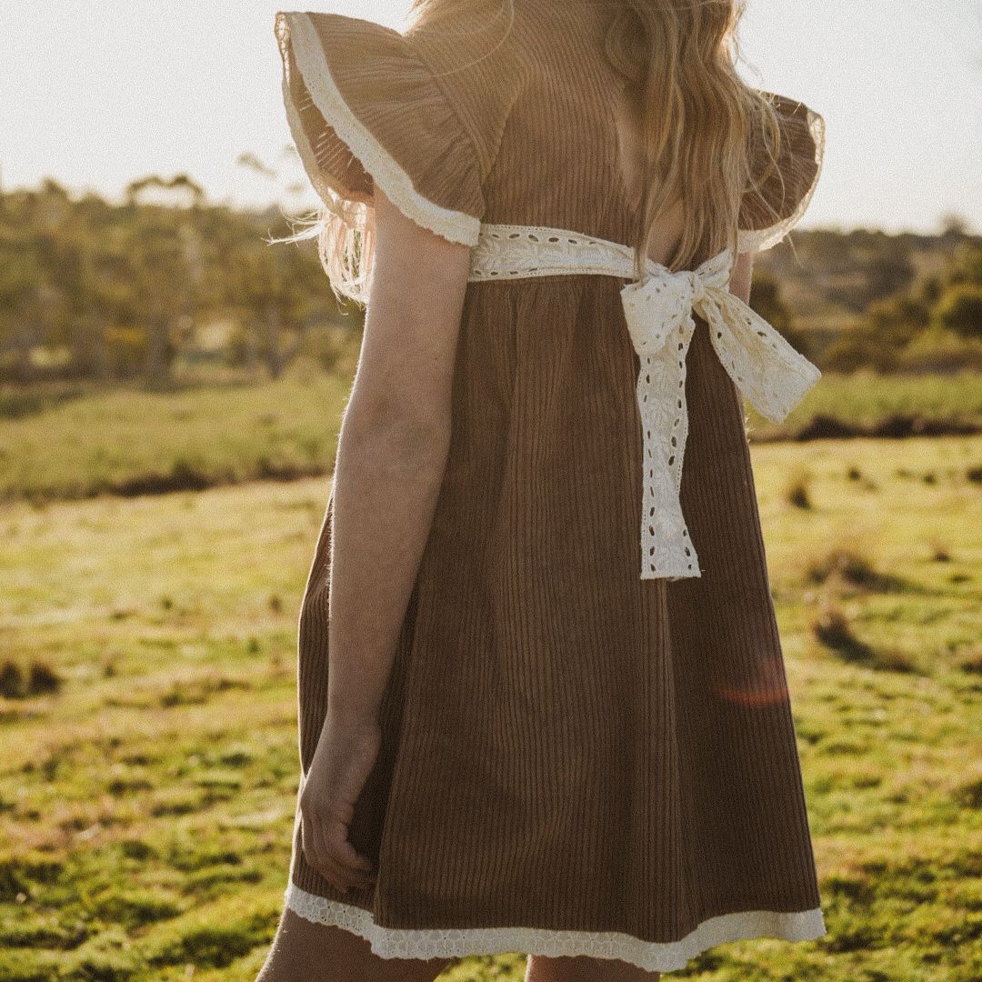 Kids Organic Cotton Corduroy Dress