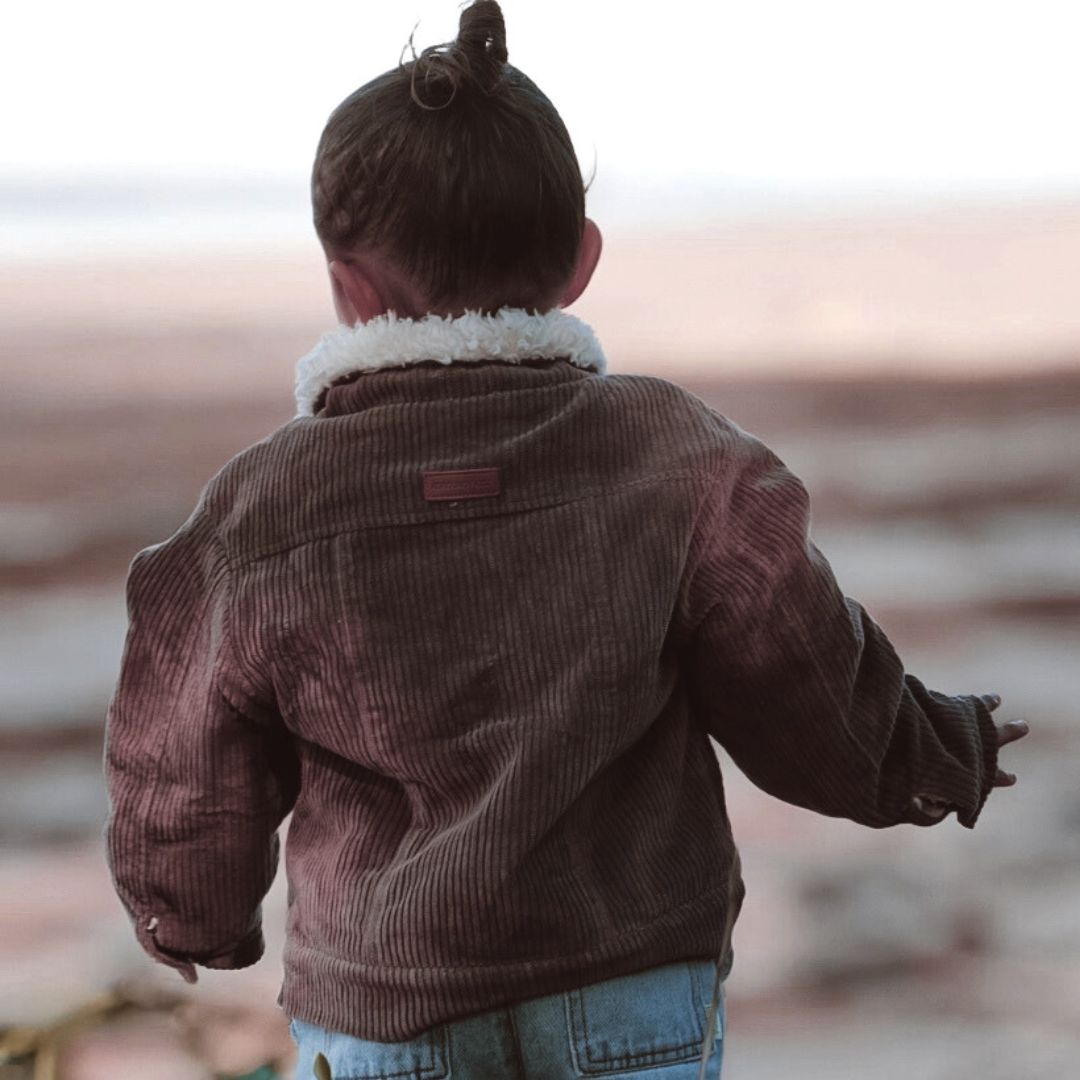Kids Organic Cotton Corduroy & Sherpa Jacket
