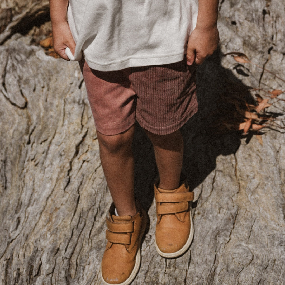 Kids Organic Cotton Corduroy & Denim Shorts