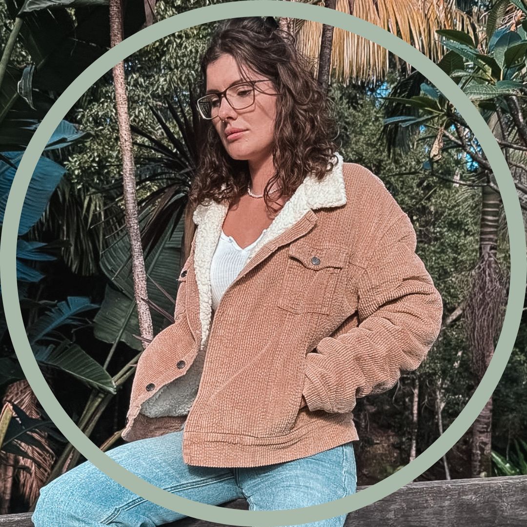 sherpa fleece corduroy jacket in colour tan for women and males